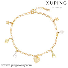 73846-xuping fashion gold anklets prices ,foot jewelry anklets,yellow gold fashion design anklets